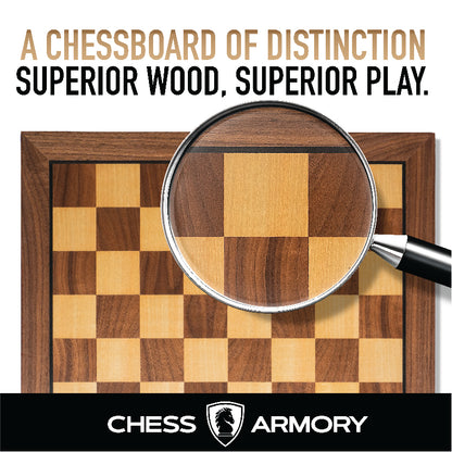 Chess Armory 15" Wooden Chess Board, Premium Chess Board