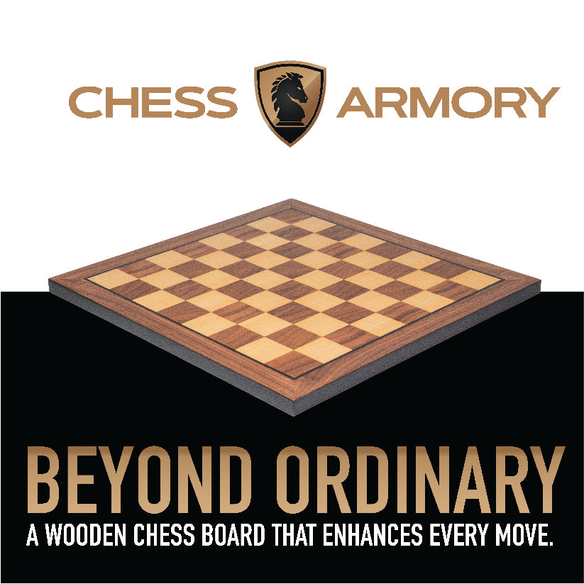 Chess Armory 15" Wooden Chess Board, Premium Chess Board