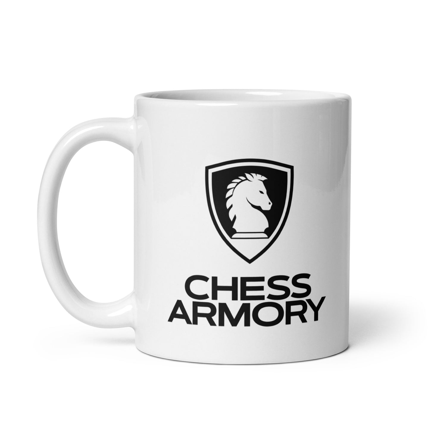White glossy mug