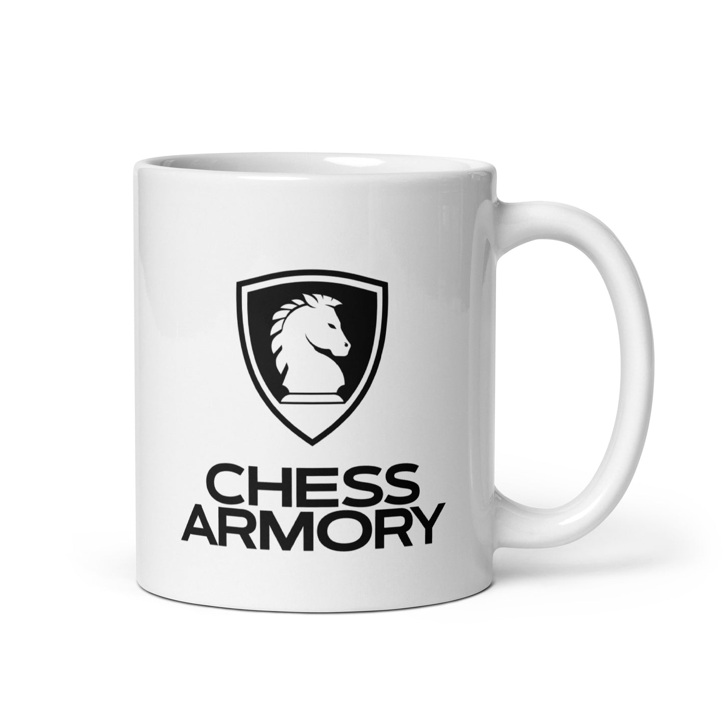 White glossy mug