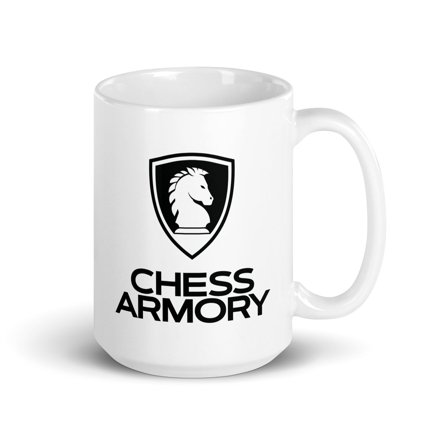 White glossy mug