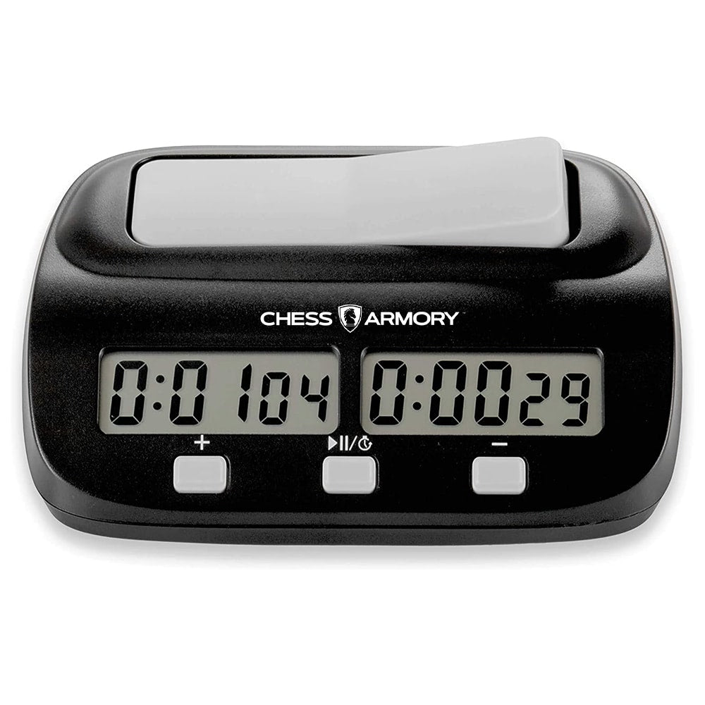 Chess Armory Digital Chess Clock - Portable Timer with Tournament & Bonus Time Features