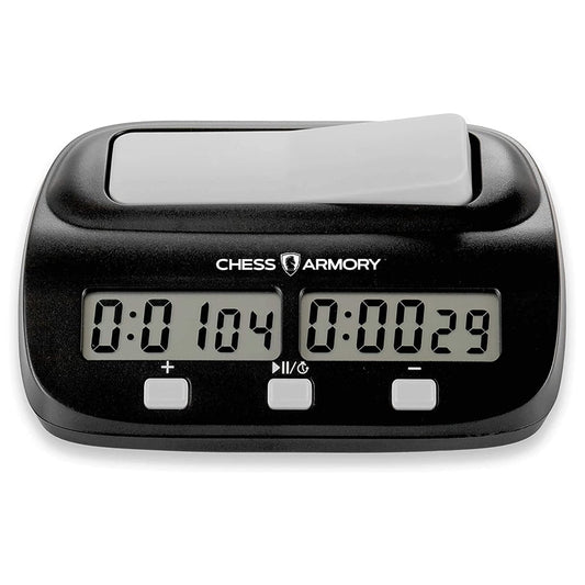 Chess Armory Digital Chess Clock - Portable Timer with Tournament & Bonus Time Features