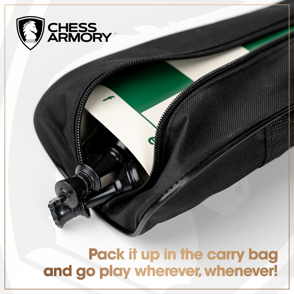 Chess Armory Standard Chess Club Set With Canvas Carrying Bag