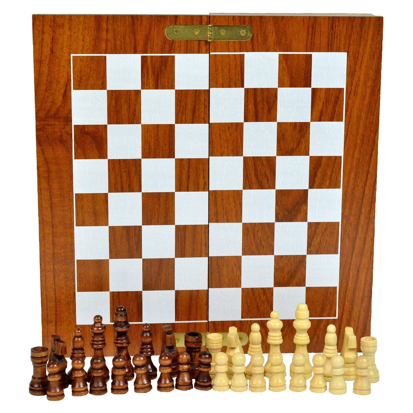 Chess Armory Box Chess Set - Compact Collapsible Folding Chess Set