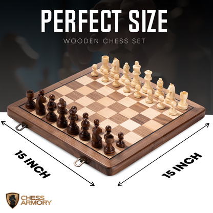 Chess Armory Premium Chess Set (Walnut Wood)