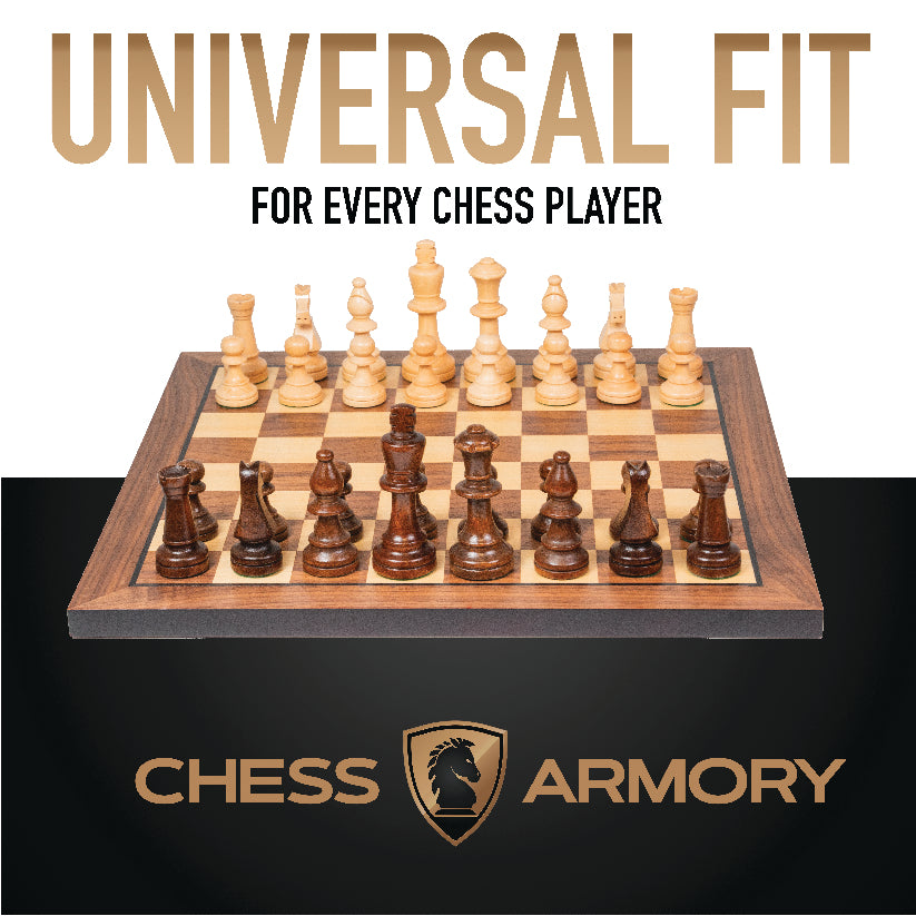 Chess Armory 15" Wooden Chess Board, Premium Chess Set Board for Kids and Adults, Professional and Tournament Chess Board for Chess Players