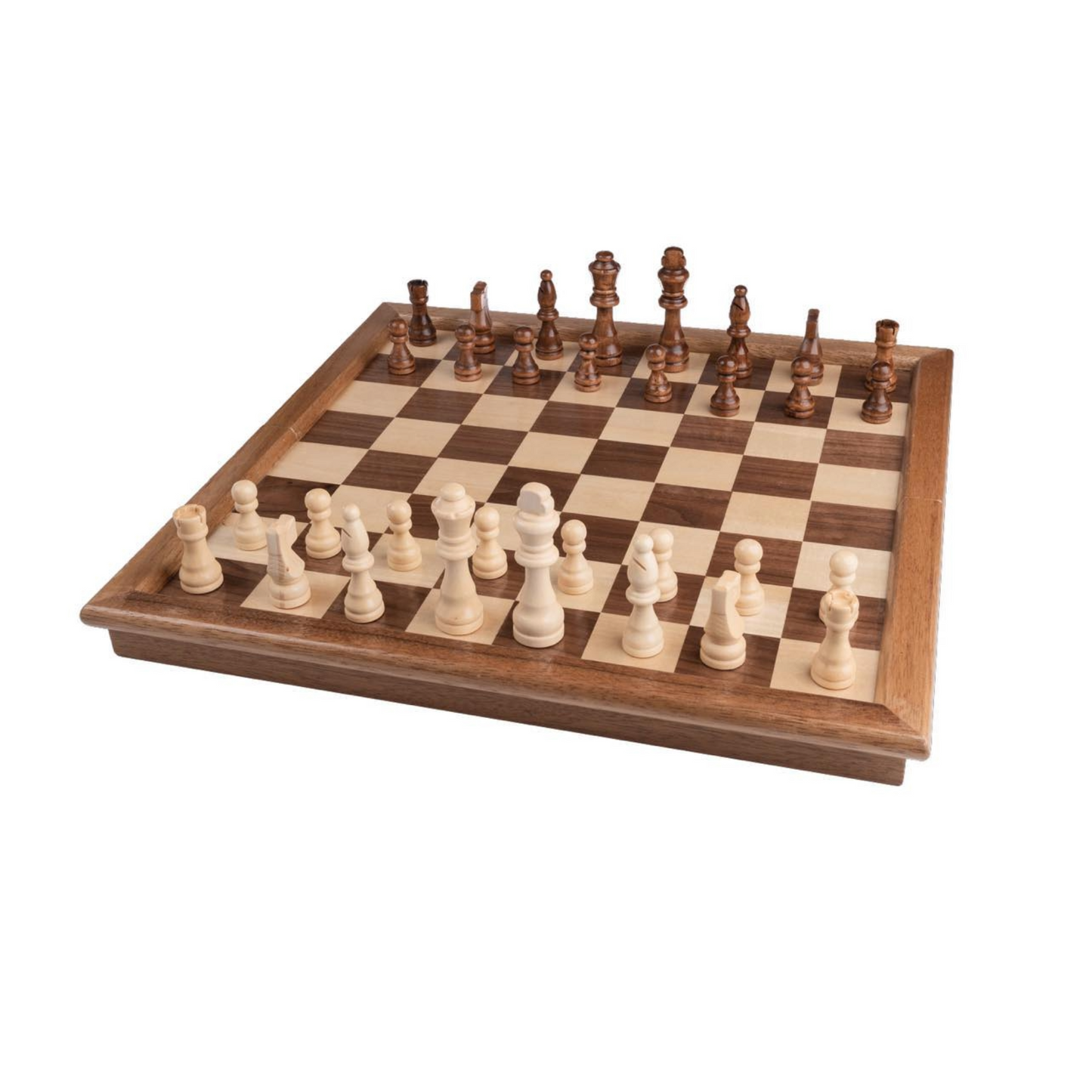  Chess Armory Wooden Chess Set - 17 inch Large Chess Board Sets  for Adults and Kids with Extra Queen Pieces & Storage Box : Toys & Games