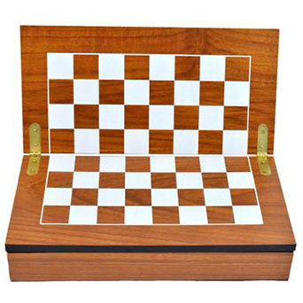 Chess Armory Box Chess Set - Compact Collapsible Folding Chess Set