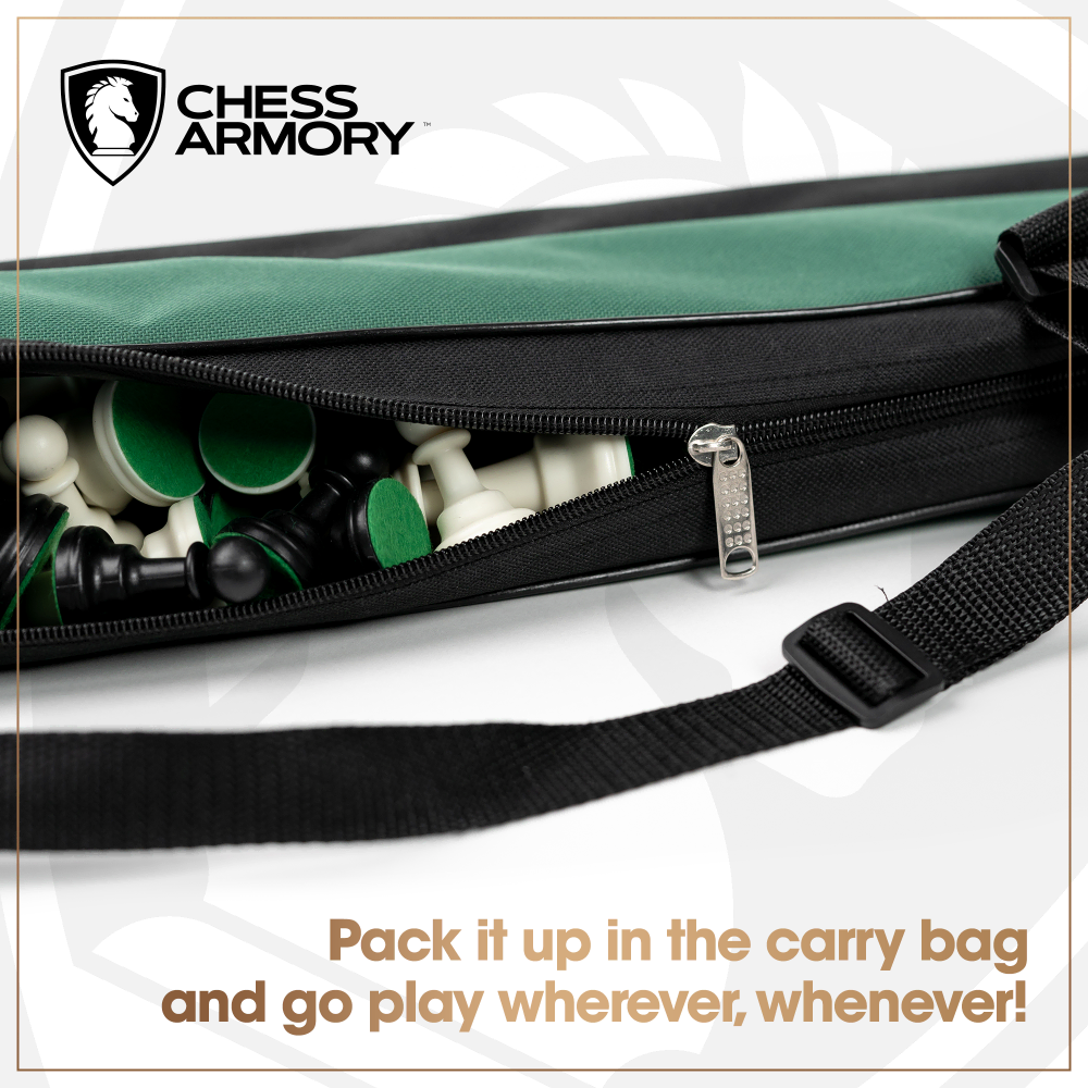 Chess Armory Travel Chess Club Set With Canvas Carrying Bag